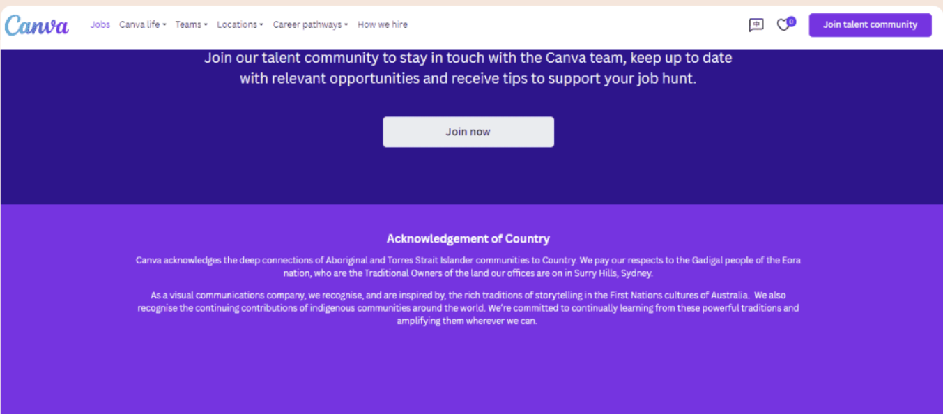 Canva's Visual Designer Internship in Australia job description.